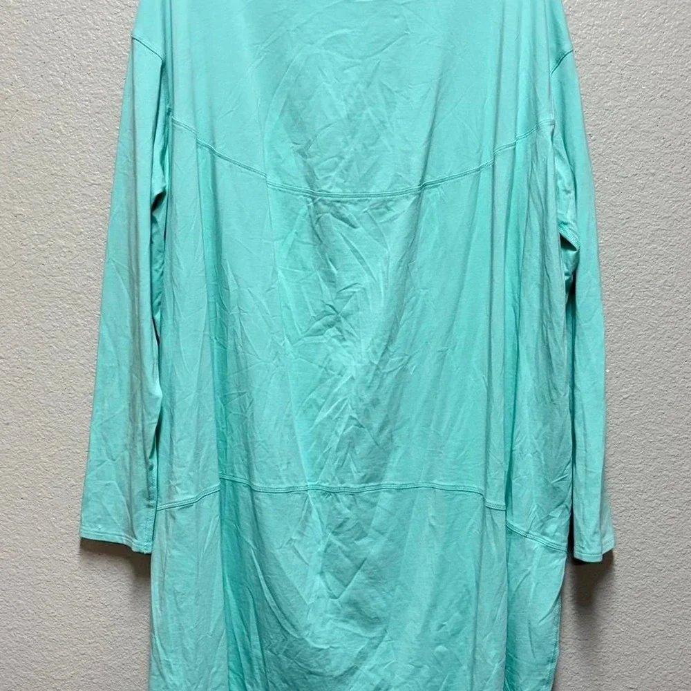 lululemon athletica Green Tunic T-Shirt Long Sleeve Scoop Neck Stretch 12
